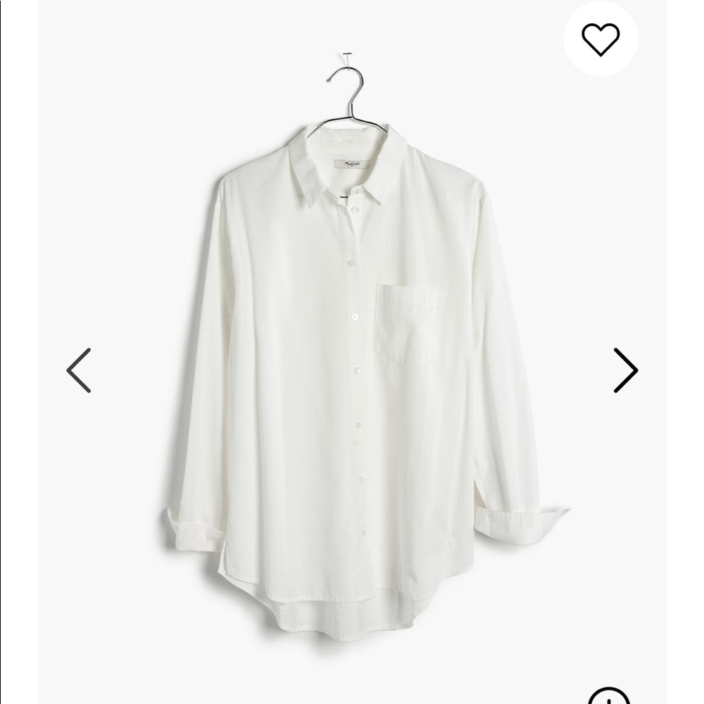 Madewell oversized boyfriend shirt: pure white